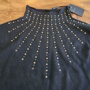 Black Bodycon Sweater Sequin Detail Size Large New W Tag Vila Milano